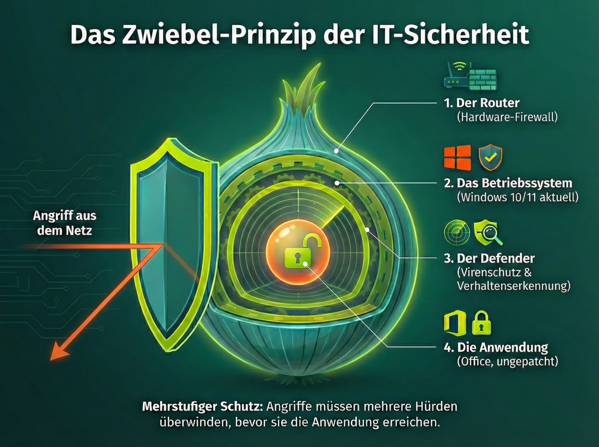 Das Zwiebel-Prinzip der IT-Sicherheit